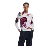 Desigual Femme Pull Épais en Tricot Plat pour Sweat-Shirt, Bleu, L EU