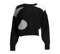 Desigual, Femme, Pulls, Noir, Taille: 44 FR Pull à Manches Longues Chic et Contrasté