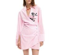 Desigual - Vest Candy Shirt Dress - Femme - Robes - Rose - Taille: 40 FR