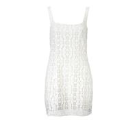 Desigual, Femme, Robes, Blanc, Taille: 42 FR Robe chic sans manches avec encolure carrée
