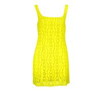 Desigual, Femme, Robes, Jaune, Taille: 44 FR Robe Jaune Sans Manches Col Carré