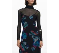 Desigual, Femme, Robes, Multicolore, Taille: 36 FR Robe Longue avec T-shirt