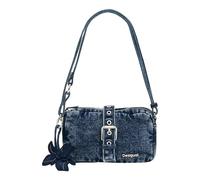 Desigual Femme Sac bandoulière en Denim avec Fleur de Taille Moyenne.