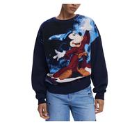 Desigual, Femme, Sweatshirts et sweats à capuche, Bleu, Taille: 38 FR Fantasy Mickey SweaT-shirt