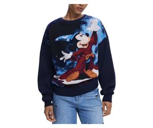 Desigual, Femme, Sweatshirts et sweats à capuche, Bleu, Taille: 38 FR Fantasy Mickey SweaT-shirt