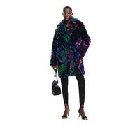 Desigual Femme Tissée Fausse Fourrure Pour, Noir, L EU