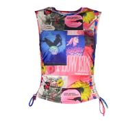 Desigual, Femme, Tops, Multicolore, Taille: 44 FR Débardeur Bleu avec Bretelles Réglables