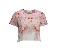 Desigual, Femme, Tops, Rose, Taille: 44 FR Haut Femme en Coton Rose