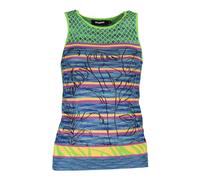Desigual, Femme, Tops, Vert, Taille: 44 FR Débardeur vert à larges bretelles et col rond