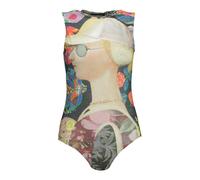 Desigual, Femme, Tops, Vert, Taille: 44 FR Débardeur Vert avec Épaules larges