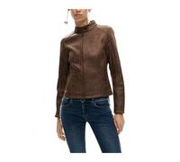 Desigual, Femme, Vestes, Brun, Taille: 46 FR Blazer zippé à col rond