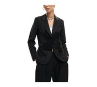 Desigual, Femme, Vestes, Gris, Taille: 44 FR Blazer à rayures avec col à revers et poches avant