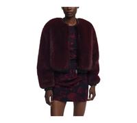 Desigual, Femme, Vestes, Rouge, Taille: 40 FR Blazer Col Rond Fermeture Zippée