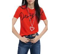 Desigual, Femme, Tops, Rouge, Taille: 38 FR Copenhague Crew Neck