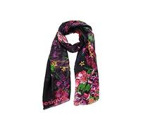 Desigual Foulard rectangulaire floral, Noir, taille unique