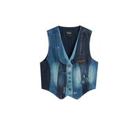 Desigual Gilet bleu / marine / bleu denim, Taille L