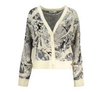 Desigual - Gilet Bouquet Lacroix - Femme - Pulls - Blanc - Taille: 42 FR