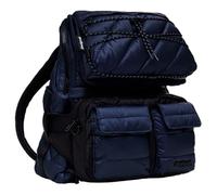 Desigual Grand sac à dos en nylon pour femme, bleu, Taille unique