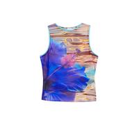 Desigual Haut bleu marine / bleu clair / jaune / rose, Taille XL