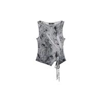 Desigual Haut 'Photo Tied' gris clair / noir, Taille L