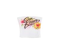 Desigual Haut 'Strapless' jaune / violet / rose / blanc, Taille M