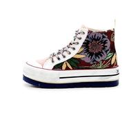 DESIGUAL High Sneakers Platform Model 22WSKA19 Détails Chaussures Côtes de tissus combinés 36