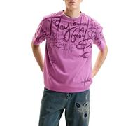 Desigual Homme T-Shirt à Manches Courtes avec Lettrage.