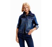 Desigual Jacket_Condor Veste en Jean pour Femme, Bleu, Taille