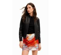 Desigual Jacket_Toronto Manteau en polyuréthane pour Femme, Noir, XX-Large