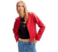 Desigual Jacket_Toronto Manteau tissé en polyuréthane pour Femme, Rouge, XL