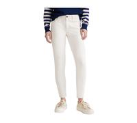 Desigual - Jean Blanc Uni à Fermeture Éclair et Bouton - Femme - Jeans - Blanc - Taille: 46 FR