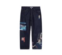 Desigual Jean bleu foncé / rouge / blanc, Taille 36