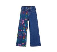 Desigual Jean 'Happy' bleu / azur / rose, Taille 134-140