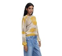 Desigual Pull femme Hyder – Jaune – Taille M