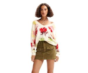 Desigual Jers_Join Sweater, Blanc, X-Small Femme
