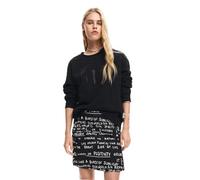 Desigual Jupe tissée pour Femme, Noir, Taille