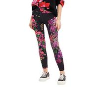 Desigual Legging Fleuri Pantalon décontracté, Rouge, XL Femme