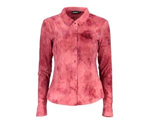 Desigual - Londres Long-Sleeved Shirt - Femme - Blouses et Chemises - Rouge - Taille: 38 FR
