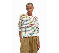DESIGUAL MAGLIA DONNA BIANCO