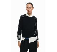 Desigual Pull-over Maglia femme noir et blanc Taille S