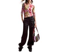 Desigual Pull femme Maglia Donna Rosa Rose Col rond