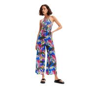 Desigual Maillot de Bain Tropical P pièce, Bleu, XL Femme