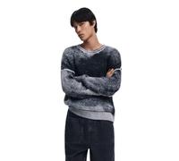 Desigual Pull à Manches Longues en Tricot Plat pour Homme Maillot de survêtement, Noir, X-Large