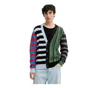 Desigual - Midstripes Cardigan - Homme - Pulls - Multicolore - Taille: M