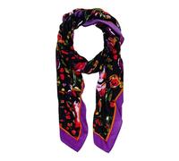 Desigual Mixed Flowers Rectangle Foulard Black