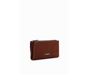Desigual Mone_Dejavu INES Portefeuille bi-Pliable pour Femme, Marron, 18.5