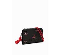 Desigual Mone_Flor Yvette Emma 2.0 Portefeuille bi-Pliable pour Femme, Noir, Noir, 18.5