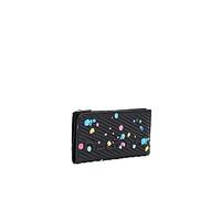 Desigual Mone_splatter23 INES, Portefeuille bi-Pliable Femme, Noir, 18.5