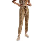 Desigual Pant_Jungle Pantalon décontracté, Marron, Taille S Femme