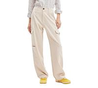 Desigual Pant_Liverpool Pantalon décontracté, Blanc, Taille L Femme